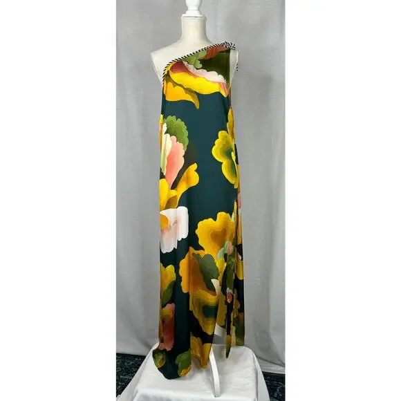 Farm Rio x Anthropologie Bold Printed One Shoulder Dress XL - Picture 4 of 16